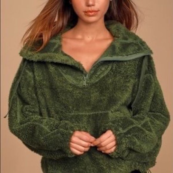 Free People Big Sky Green Jacket Large NWOT - Picture 3 of 7